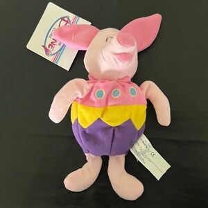 NWT - Disney Pink and Purple Plush Piglet Toy - Easter